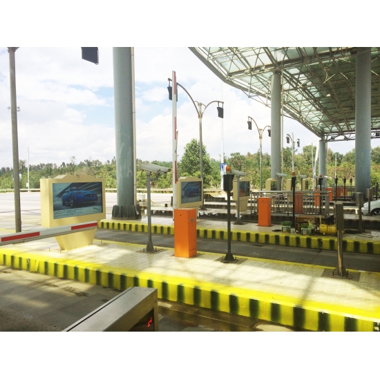 1500 nits floorstand outdoor digital signage totem in highway toll station online