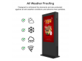 75 inch 3500 nits Brightness Vertical Standing Outdoor LCD Display Digital Signage Outdoor Advertising Digital Kiosk