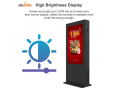 75 inch 3500 nits Brightness Vertical Standing Outdoor LCD Display Digital Signage Outdoor Advertising Digital Kiosk